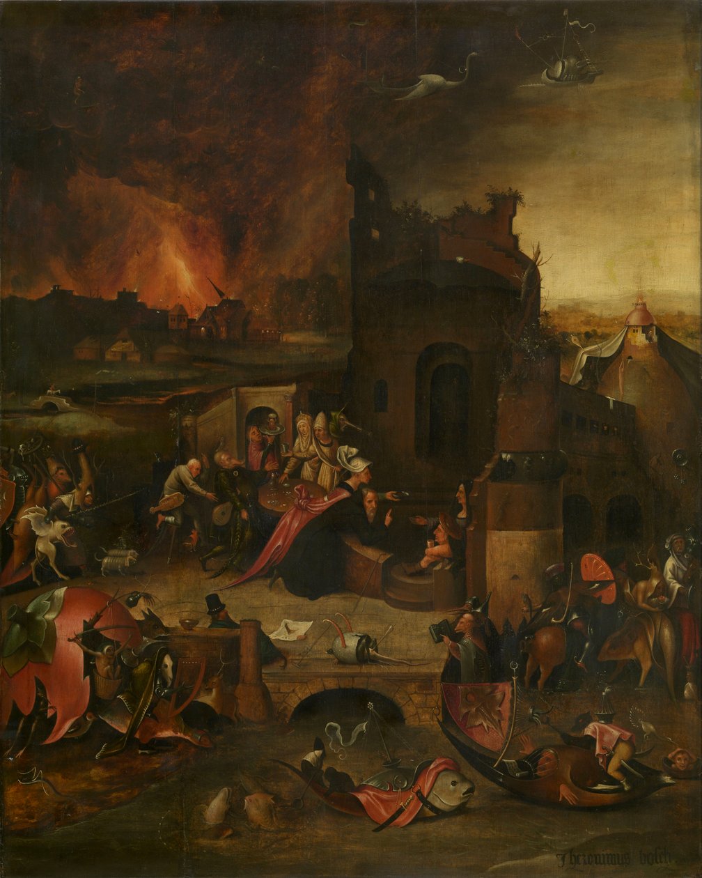 Tentação de Santo Antônio, o Grande do Egito (Antuérpia) de Hieronymus Bosch