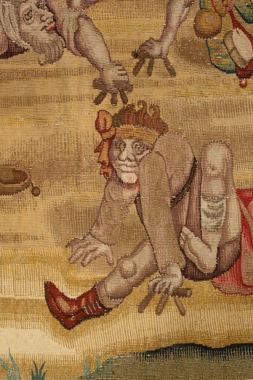 Tapeçaria inspirada no trabalho de Hieronymus Bosch, c.1560 (ouro, prata, seda e lã) de Hieronymus (after) Bosch