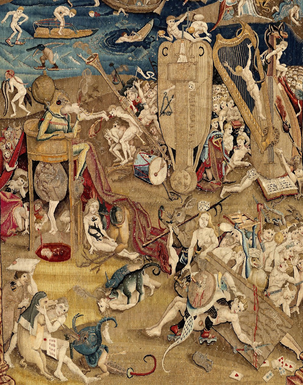 The Garden of Earthly Delights. ca. 1560 (tapeçaria) de Hieronymus (after) Bosch