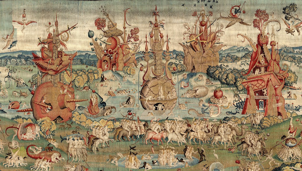 The Garden of Earthly Delights. ca. 1560 (tapeçaria) de Hieronymus (after) Bosch