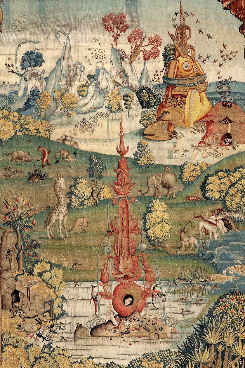 The Garden of Earthly Delights. ca. 1560 (tapeçaria) de Hieronymus (after) Bosch