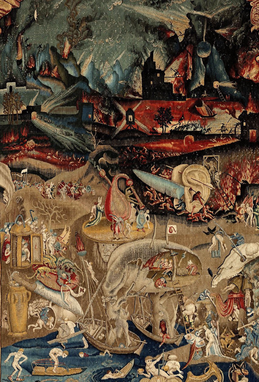The Garden of Earthly Delights. ca. 1560 (tapeçaria) de Hieronymus (after) Bosch