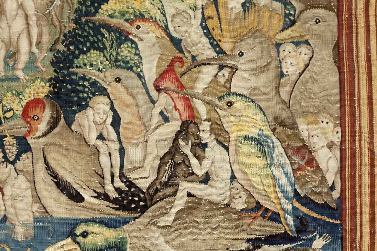 The Garden of Earthly Delights. ca. 1560 (tapeçaria) de Hieronymus (after) Bosch