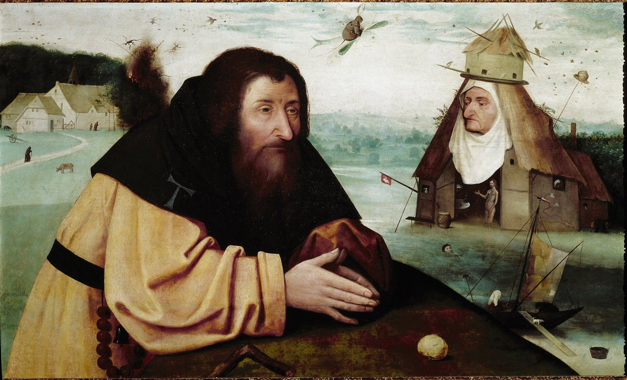 A Tentação de Santo António (óleo sobre painel de carvalho, c.1501) de Hieronymus (after) Bosch