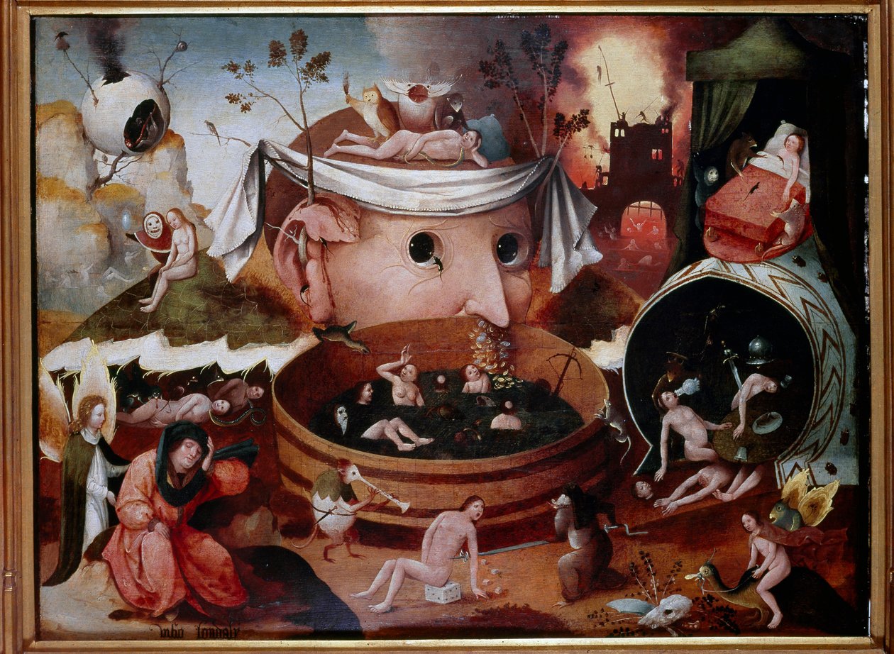 A visão de Tondailus de Hieronymus (follower of) Bosch