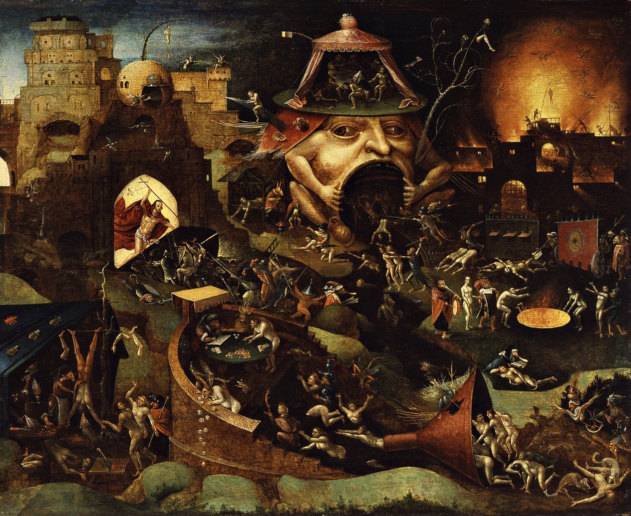 Cristo no Limbo (óleo sobre madeira) de Hieronymus Bosch