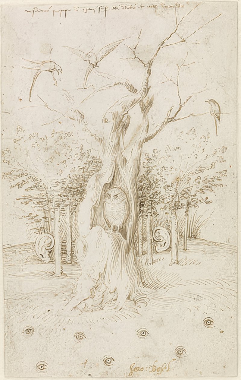 O campo tem olhos, a floresta tem ouvidos de Hieronymus Bosch