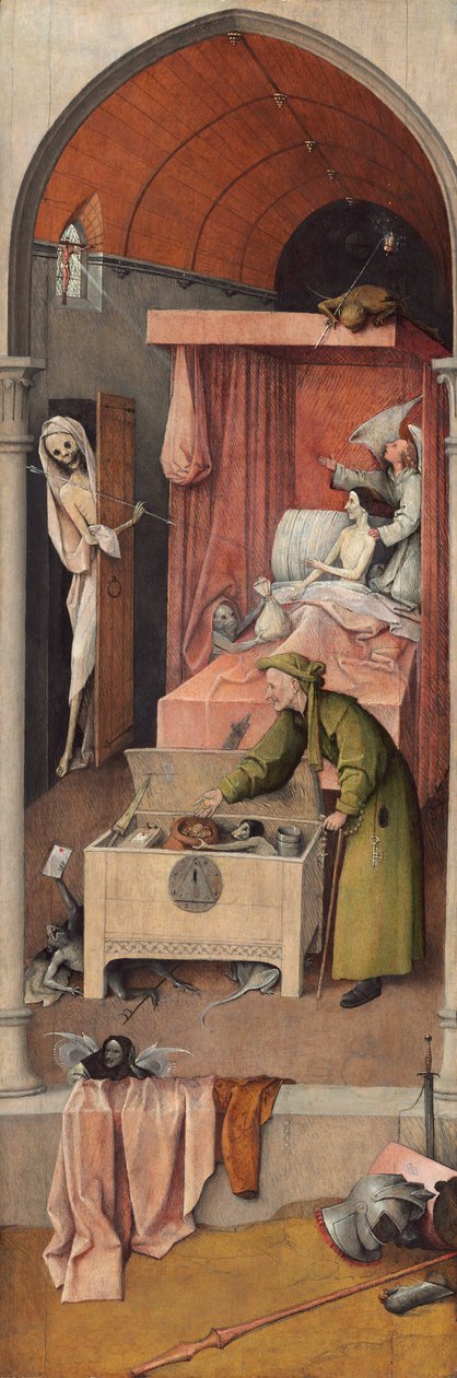 A morte e o avarento de Hieronymus Bosch