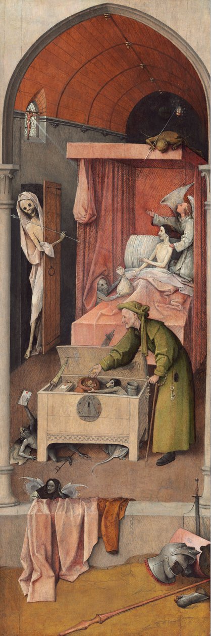 A morte e o usurário de Hieronymus Bosch
