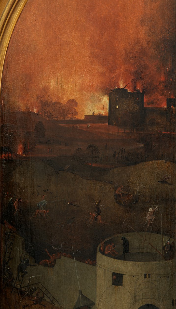 Detalhe do painel direito do Juízo Final (óleo sobre painel) de Hieronymus Bosch