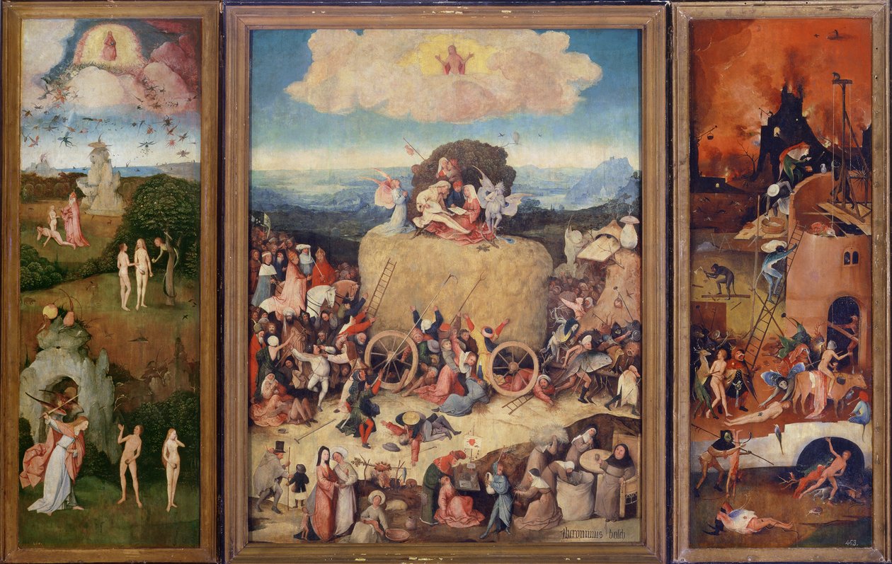 Haywain, 1515 (veja também 37911) de Hieronymus Bosch