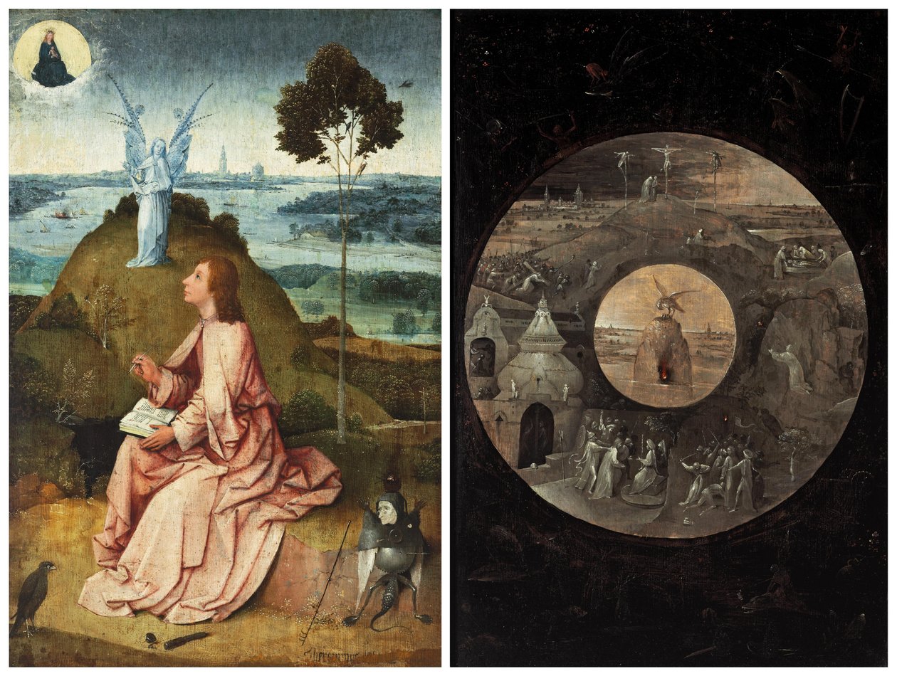 João em Patmos / Cenas da Paixão de Cristo de Hieronymus Bosch