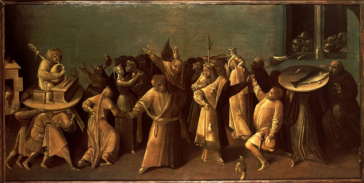 Luta de carnaval com jejum de Hieronymus Bosch