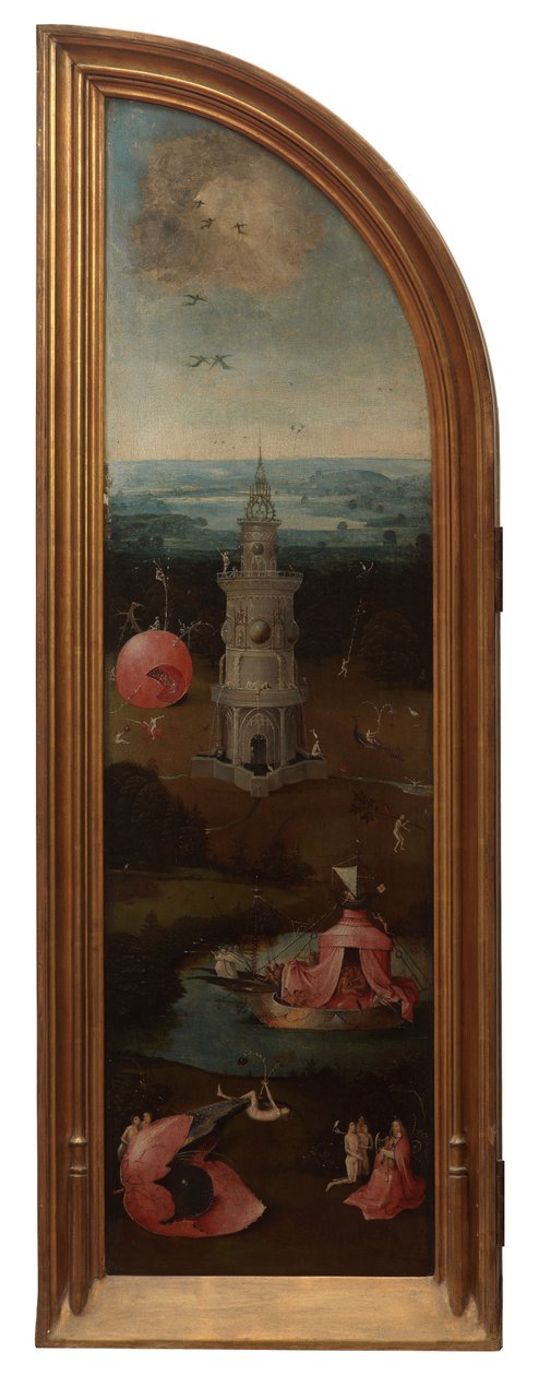 Painel esquerdo do Juízo Final (óleo sobre painel) de Hieronymus Bosch
