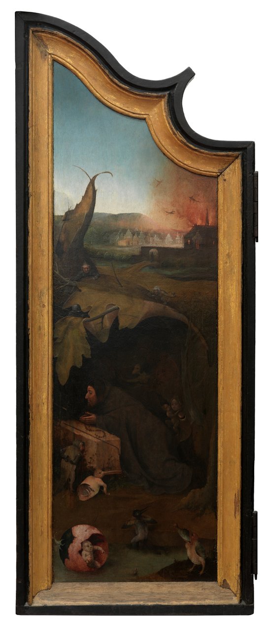 Painel esquerdo do Tríptico de Job, c.1500-24 (óleo sobre painel) de Hieronymus Bosch