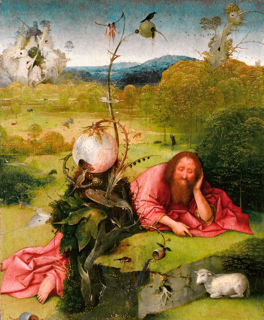São João Batista no Deserto, final do século XV. de Hieronymus Bosch