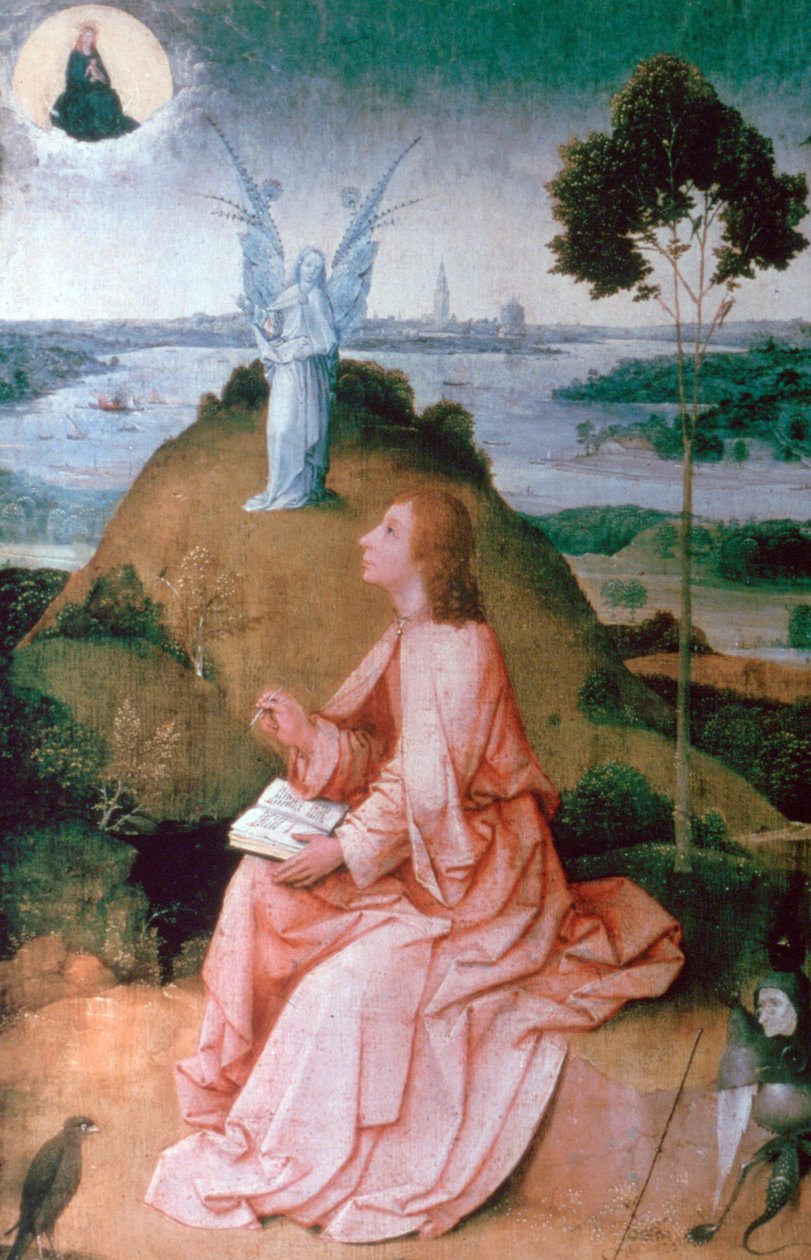 São João Evangelista em Patmos, 1504-1505 de Hieronymus Bosch