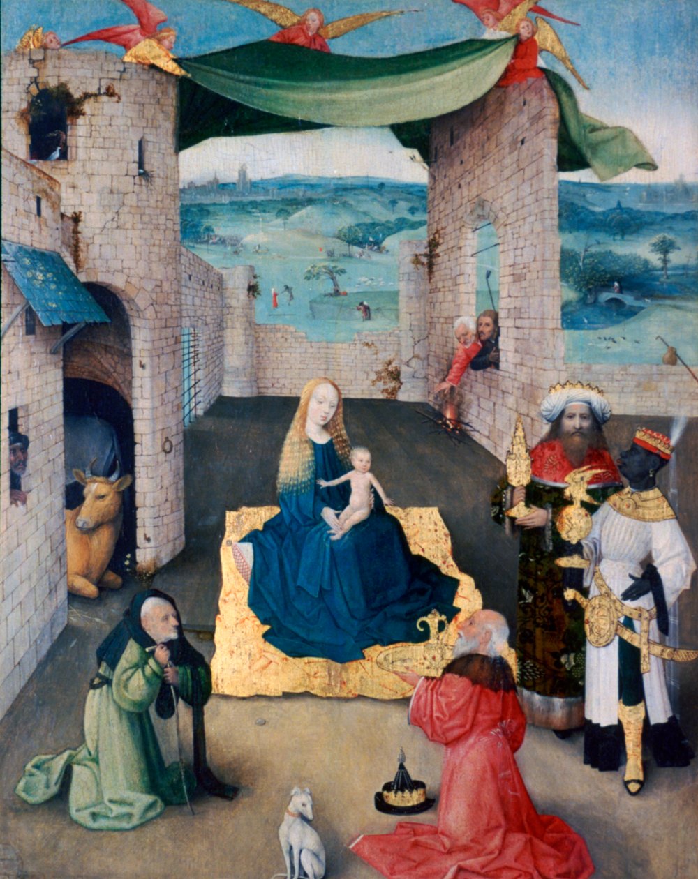 A Adoração dos Reis Magos, c1490. de Hieronymus Bosch