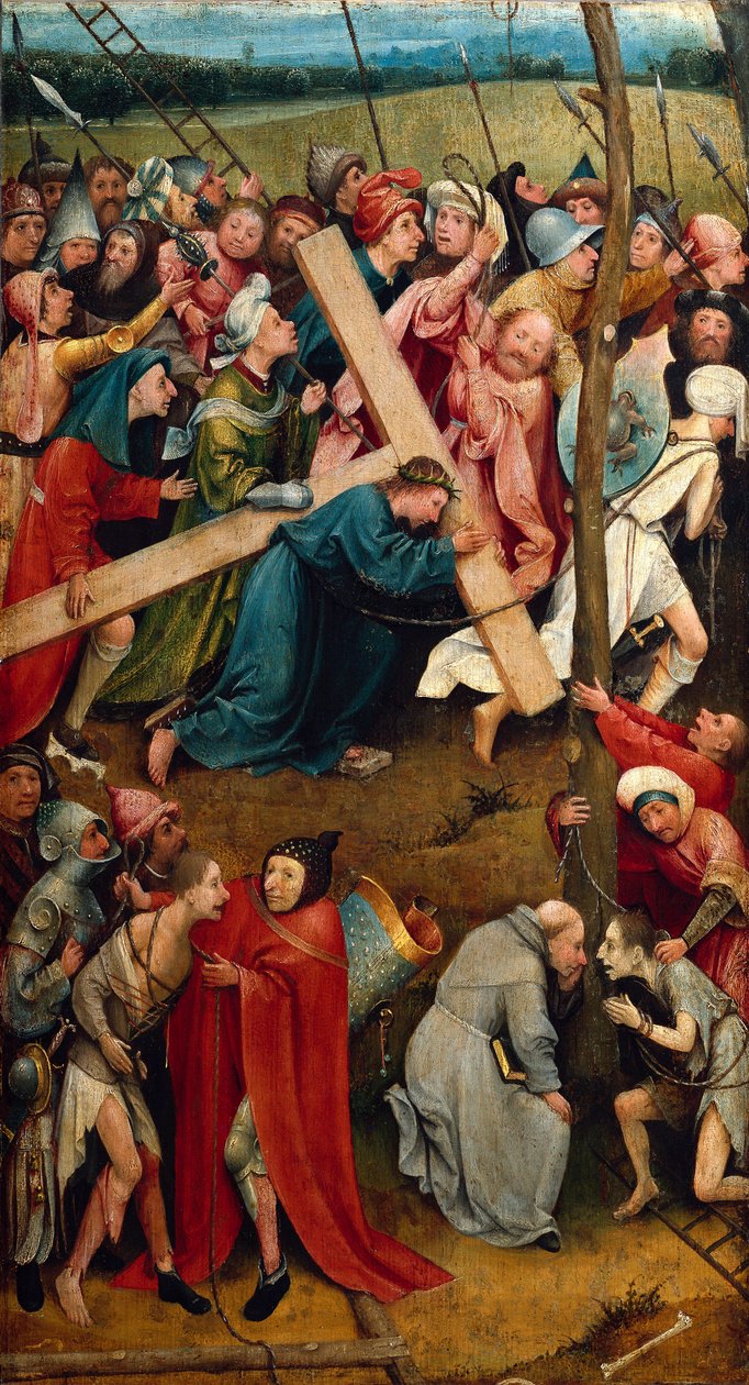 O Cristo segurando a sua cruz, O caminho para o Calvário de Hieronymus Bosch