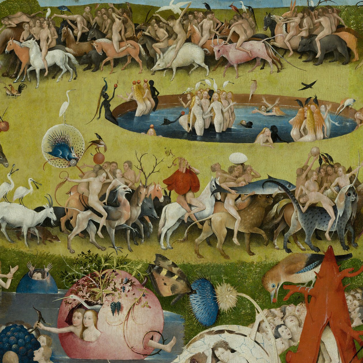 O Jardim das Delícias Terrenas, 1490-1500 de Hieronymus Bosch