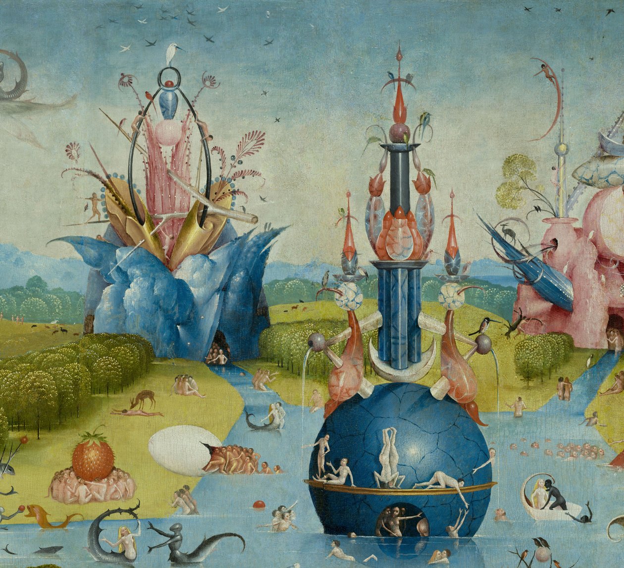 O Jardim das Delícias Terrenas, 1490-1500 de Hieronymus Bosch