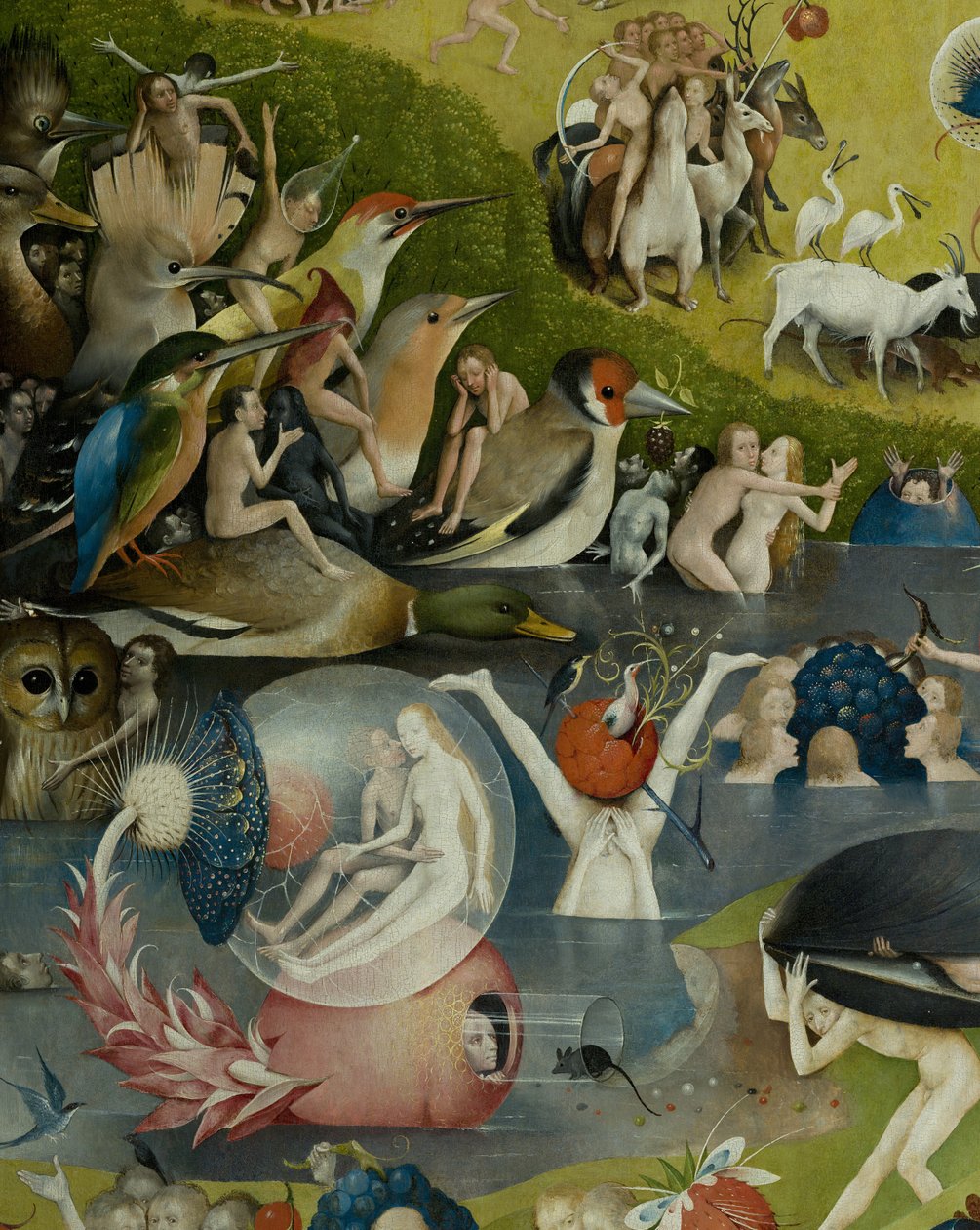 O Jardim das Delícias Terrenas, 1490-1500 de Hieronymus Bosch
