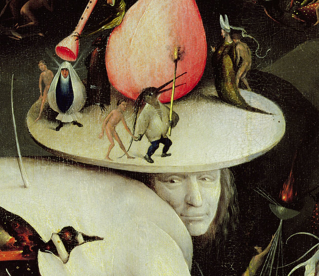 O Jardim das Delícias Terrenas, c.1500 (detalhe de 3425) de Hieronymus Bosch