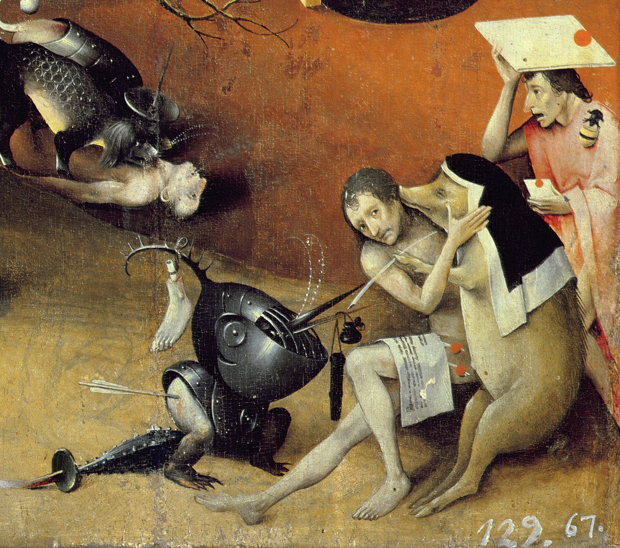 O Jardim das Delícias Terrenas, c.1500 (detalhe de 3425) de Hieronymus Bosch