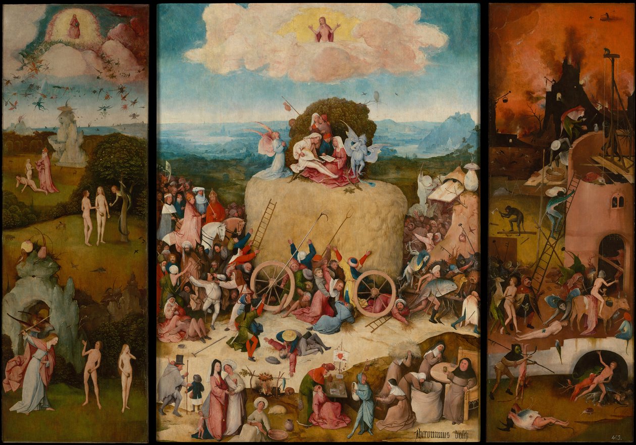 O Tríptico de Haywain, ca. 1516 de Hieronymus Bosch