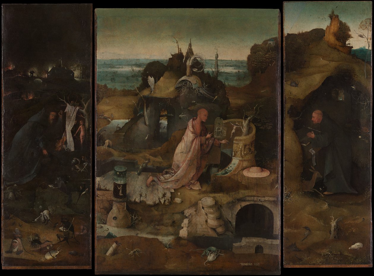 Os Santos Eremitas, ca. 1493 de Hieronymus Bosch