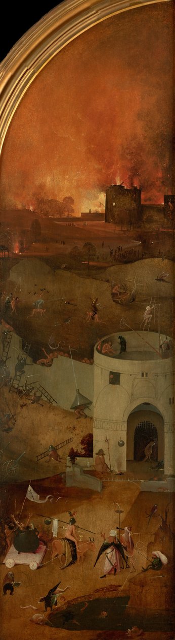 O Tríptico do Juízo Final, painel direito, ca 1490-1510. de Hieronymus Bosch