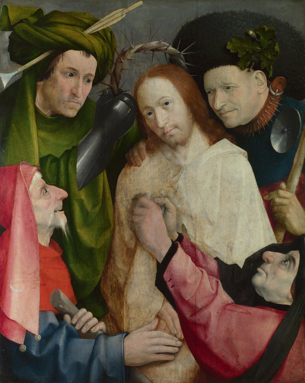 A zombaria de Cristo, c. 1500 de Hieronymus Bosch