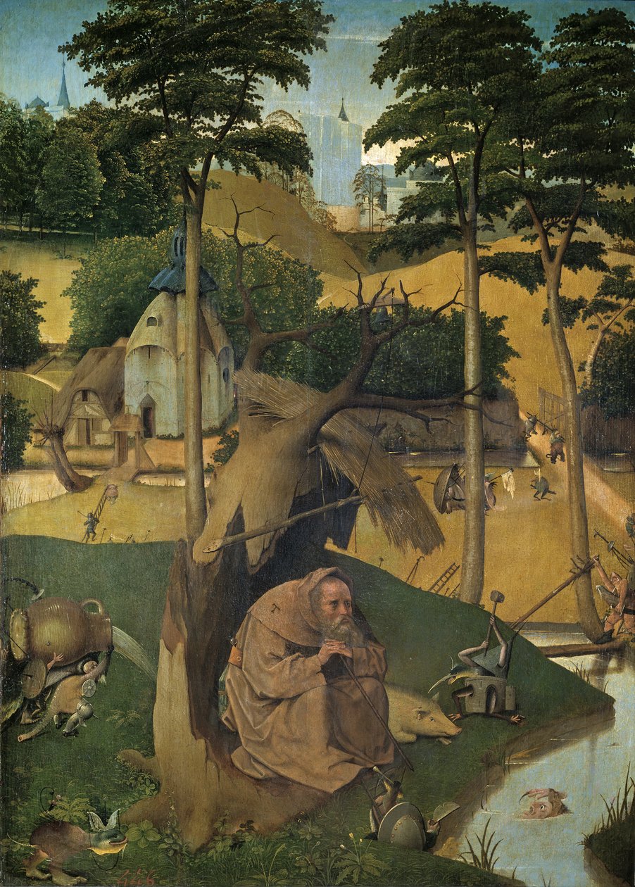 A Tentação de Santo Antônio, c. 1490 de Hieronymus Bosch