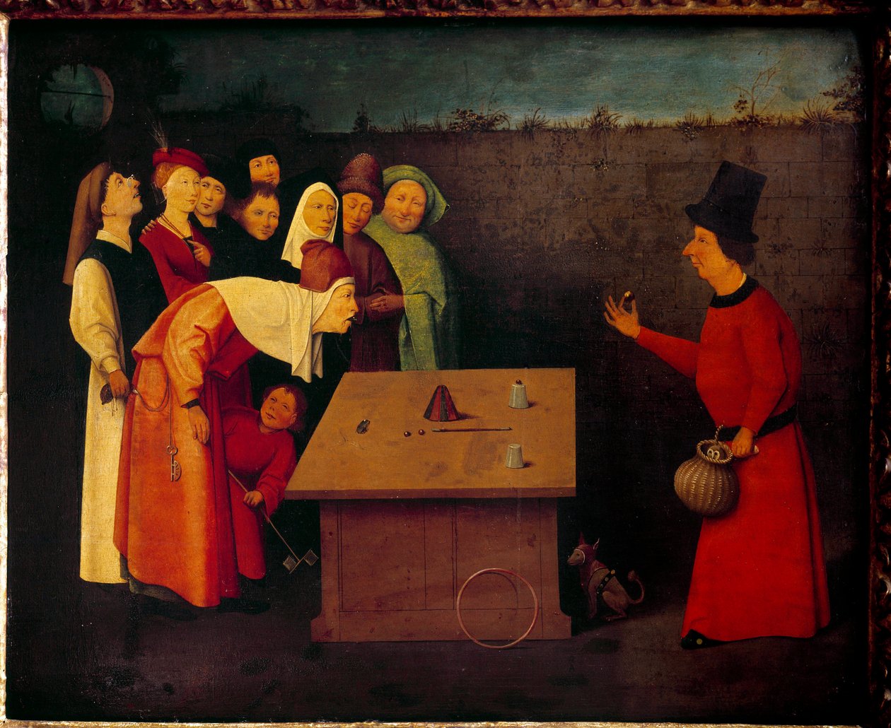 O retractor (ou mágico). Pintura por Hieronymus Van Aeken (Aachen) este Jerome Bosch (1450-1516) de Hieronymus Bosch