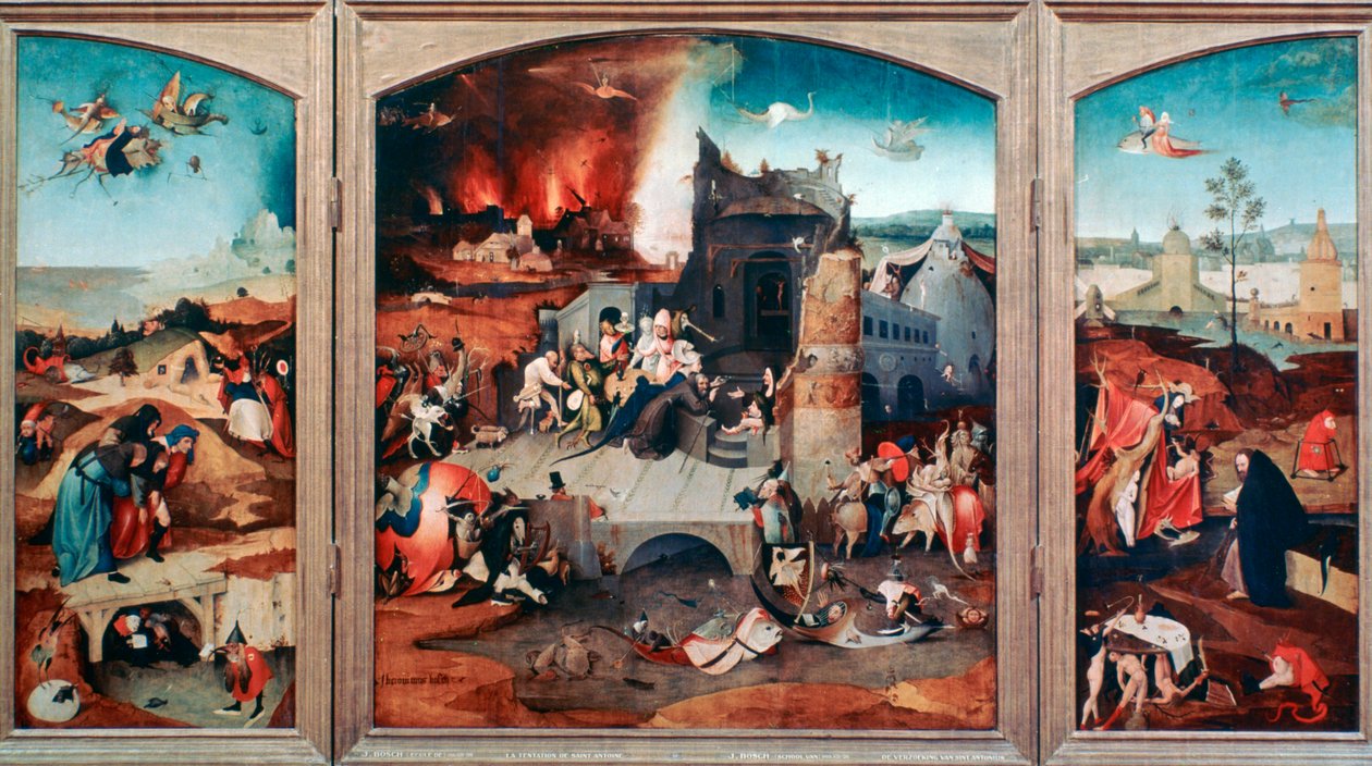Tríptico da Tentação de Santo Antônio, c1480-1516 de Hieronymus Bosch