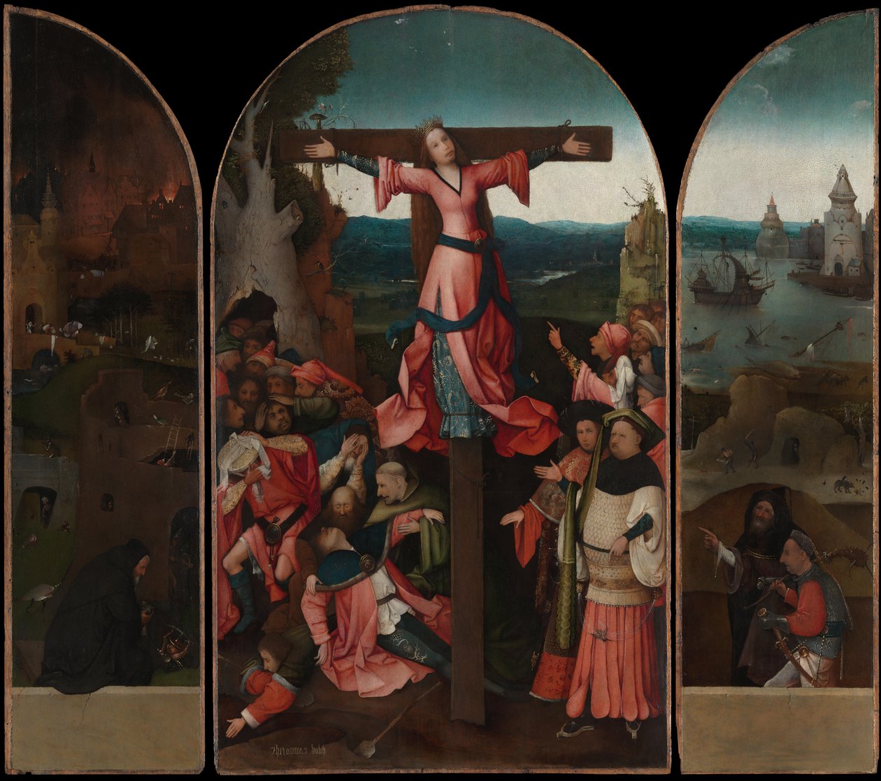 Tríptico do mártir crucificado de Hieronymus Bosch