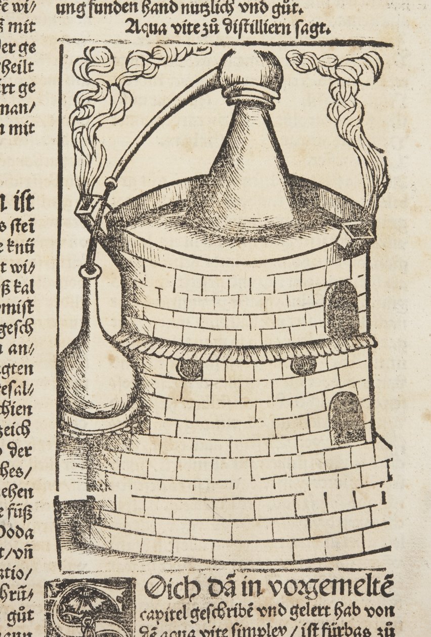 O livro sobre destilar de Hieronymus Brunschwig