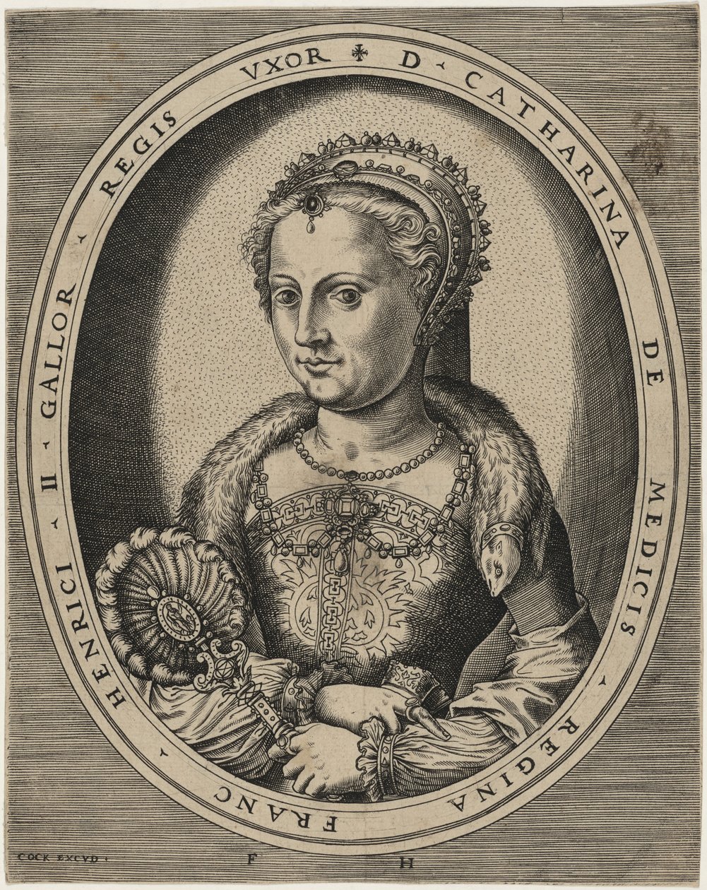 Catarina de Médici, esposa de Henrique II de França de Hieronymus Cock