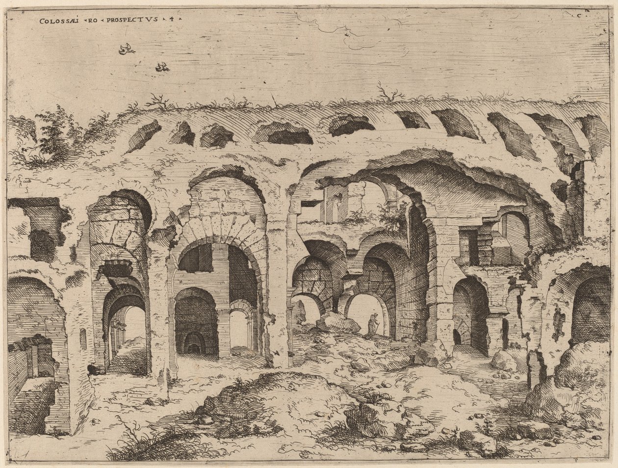 Quarta vista do Coliseu de Hieronymus Cock