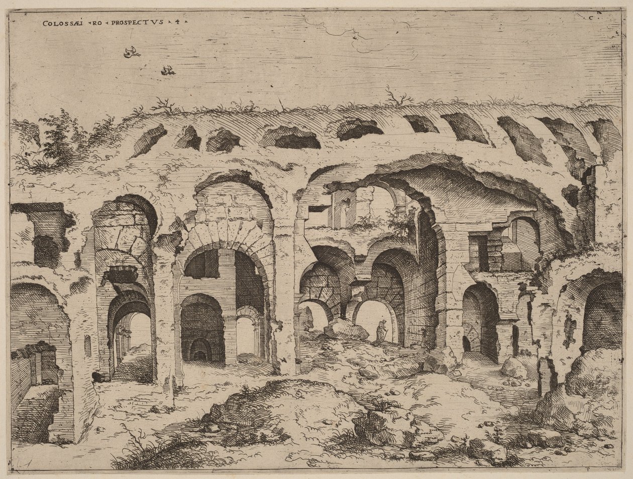 Quarta vista do Coliseu de Hieronymus Cock