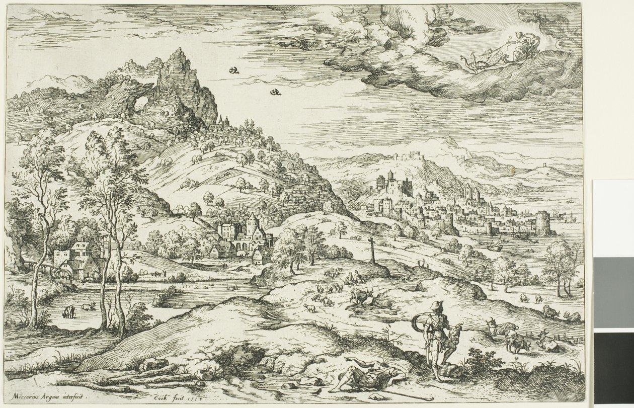Mercúrio com a cabeça de Argus de Hieronymus Cock