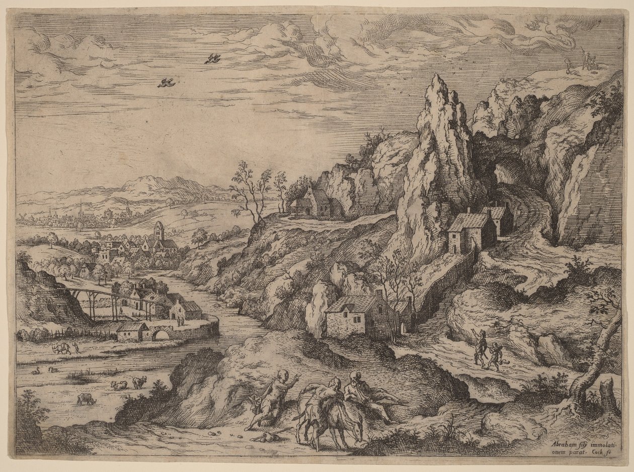 O sacrifício de Abraão de Hieronymus Cock
