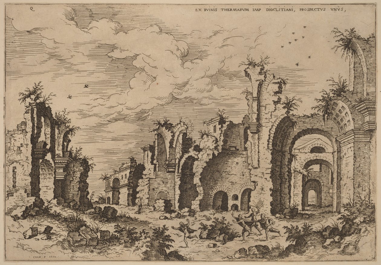 Os Banhos de Diocleciano de Hieronymus Cock