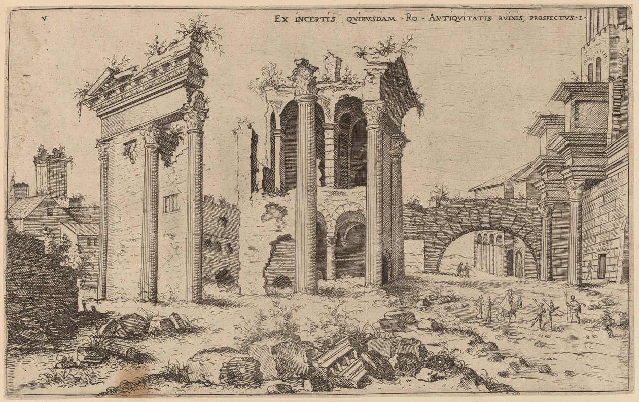 Vista do Fórum de Nerva de Hieronymus Cock