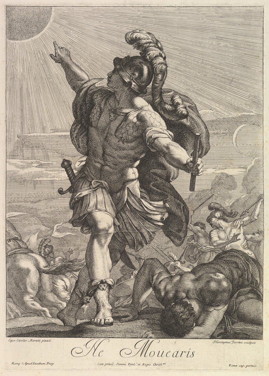 Josué mandando o sol parar. de Hieronymus Ferroni