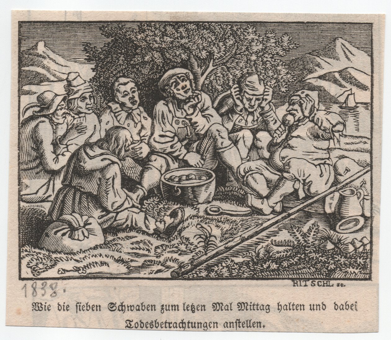 Os suábios armazenavam à volta do pote de bolinhos de Hieronymus Heinrich Jakob Ritschl von Hartenbach