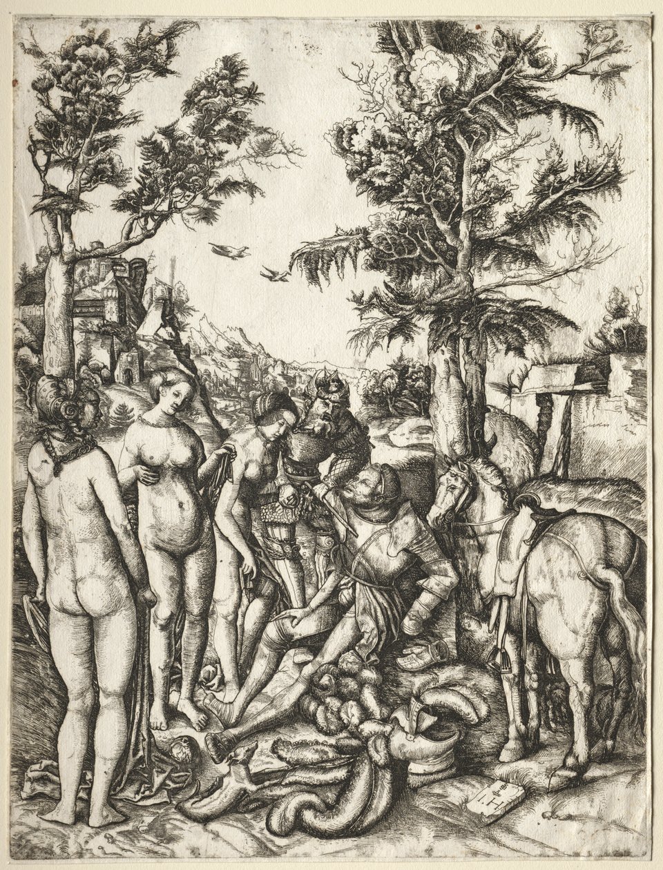 Julgamento de Paris de Hieronymus Hopfer