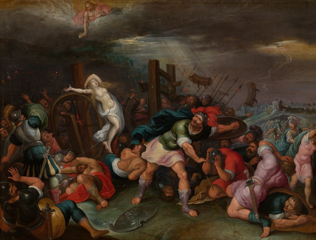 O Martírio de Santa Catarina de Alexandria (óleo sobre painel) de Hieronymus II Francken