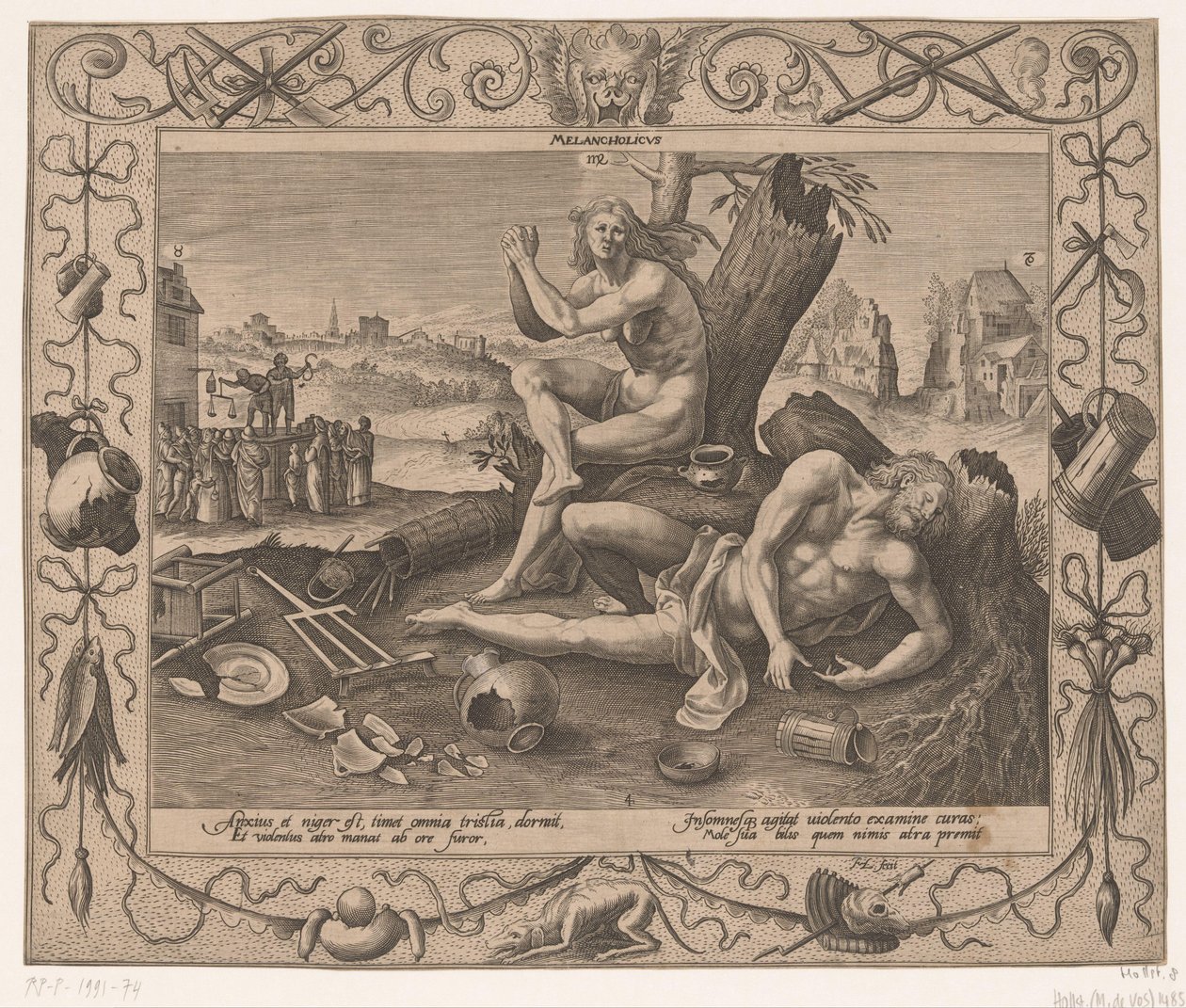 Melancólico Quatro temperamentos (título da série) de Hieronymus Lederer