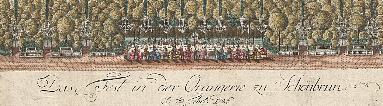Alemão: A festa no Laranjal de Schönbrunn - 7 de fevereiro de 1786 de Hieronymus Loschenkohl